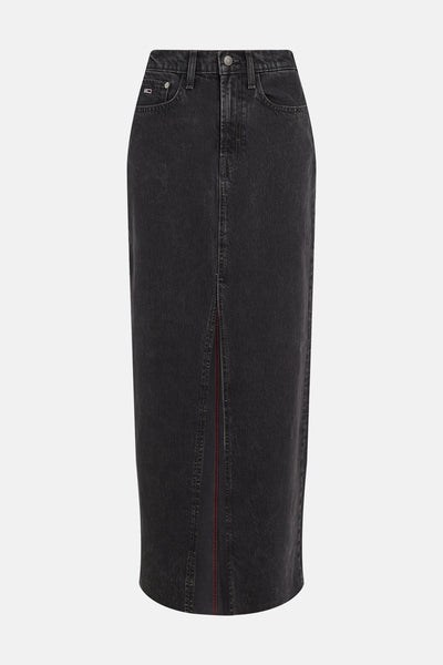 Rok (lang) Black denim - TOMMY JEANS