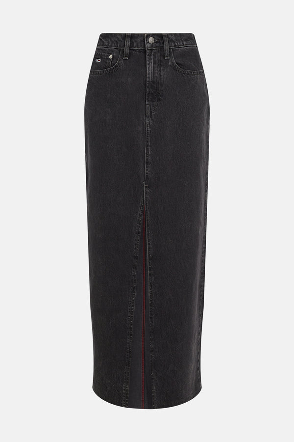 Rok (lang) Black denim - TOMMY JEANS