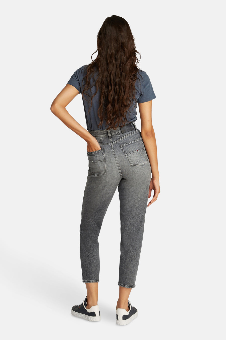 Mom Jeans mid grey denim - TOMMY JEANS - TOMMY JEANS