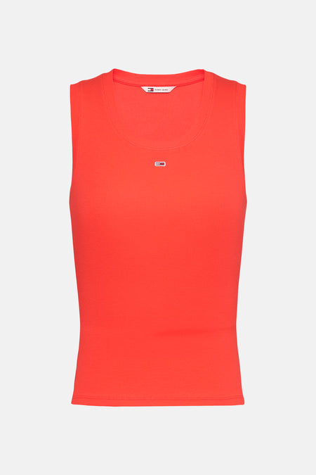 Top uni manche courte Orange - TOMMY JEANS