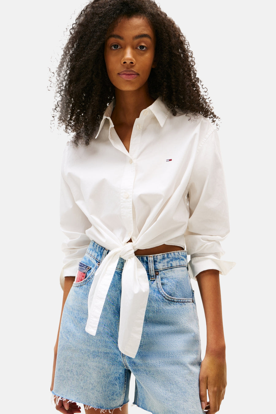 Chemise à manches longues - Blanc - TOMMY JEANS
