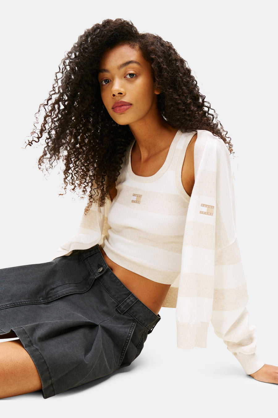 Jupe courte noir - TOMMY JEANS - TOMMY JEANS