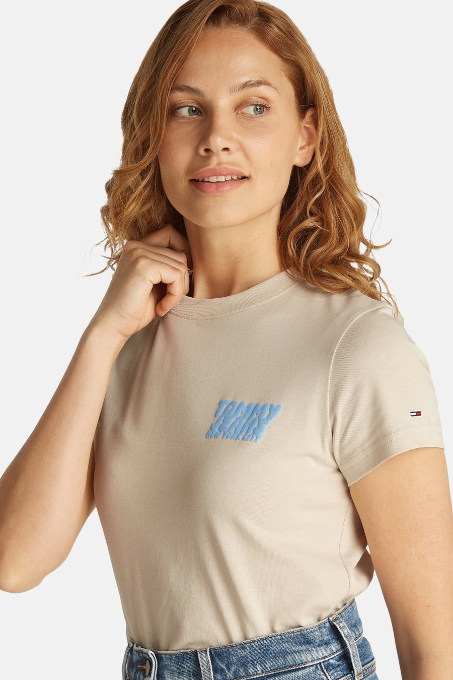 T-shirt à manches courtes - écru - TOMMY JEANS