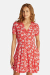 Robes manches courtes Rouge - TOMMY JEANS