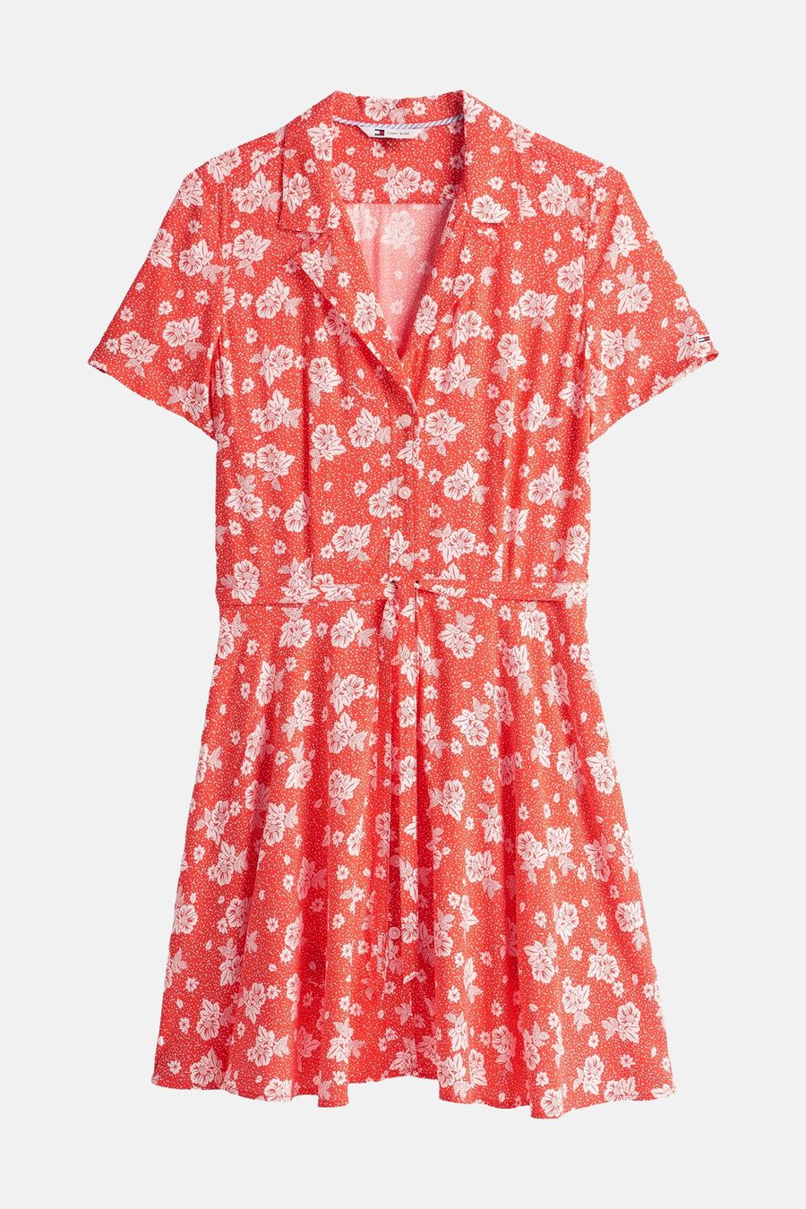 Robe à manches courtes - Rouge