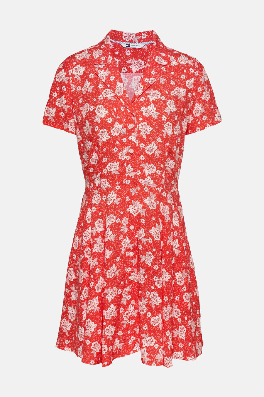 Robe à manches courtes - Rouge