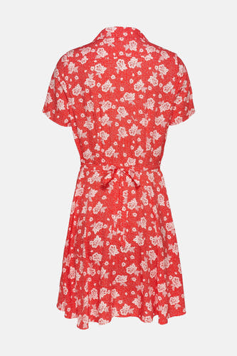Robe à manches courtes - Rouge