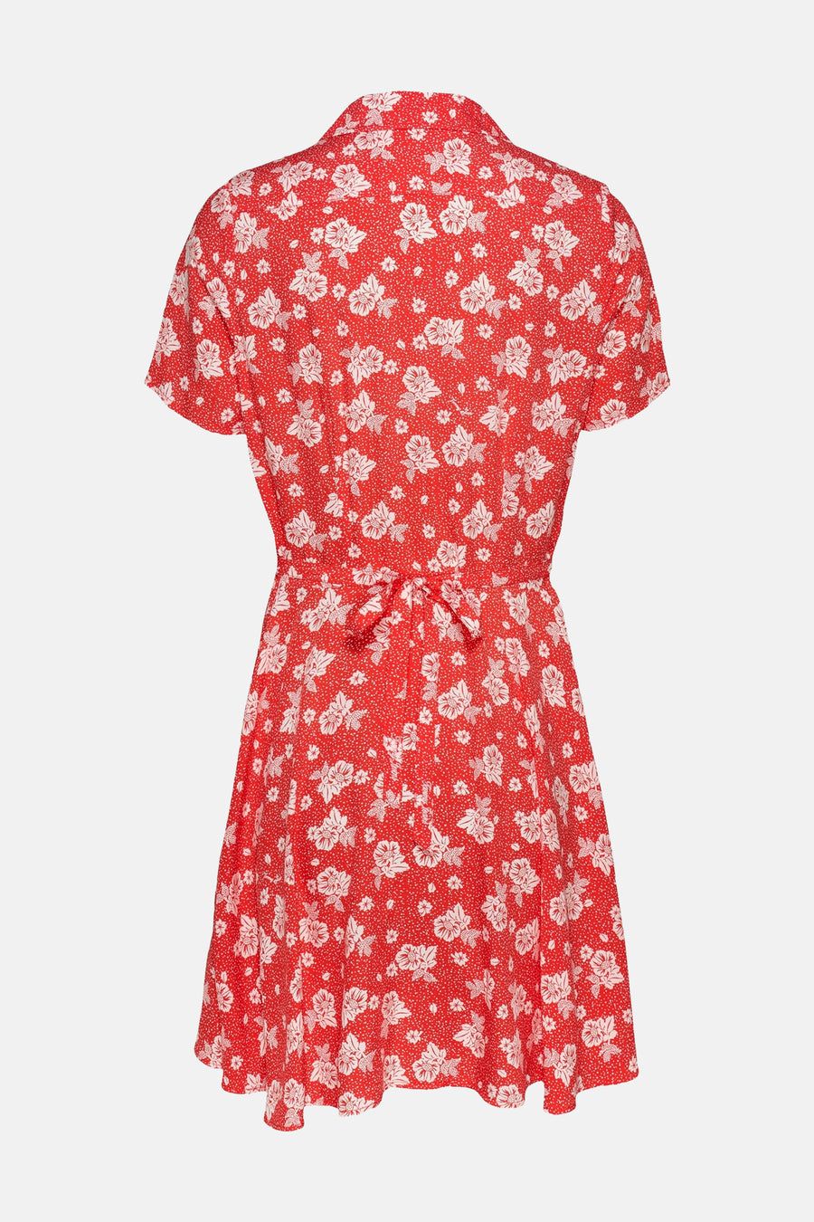 Robe à manches courtes - Rouge