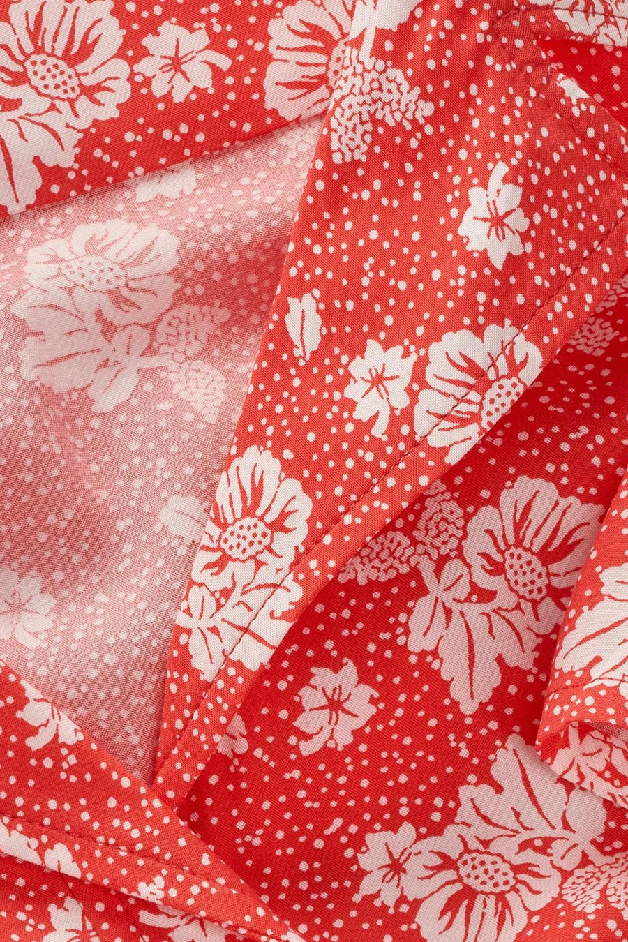 Robe à manches courtes - Rouge