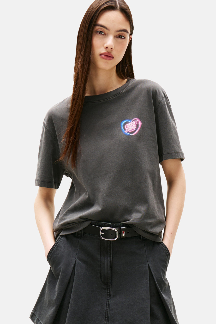 T-shirt à manches courtes - Gris - TOMMY JEANS