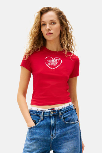 T-shirt à manches courtes - rouge - TOMMY JEANS