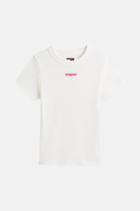 Top uni manche courte Beige - TOMMY JEANS