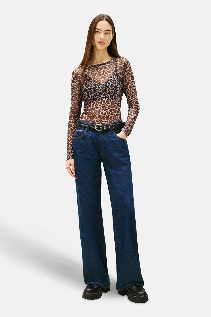 T-shirt met lange mouwen - bruin - TOMMY JEANS