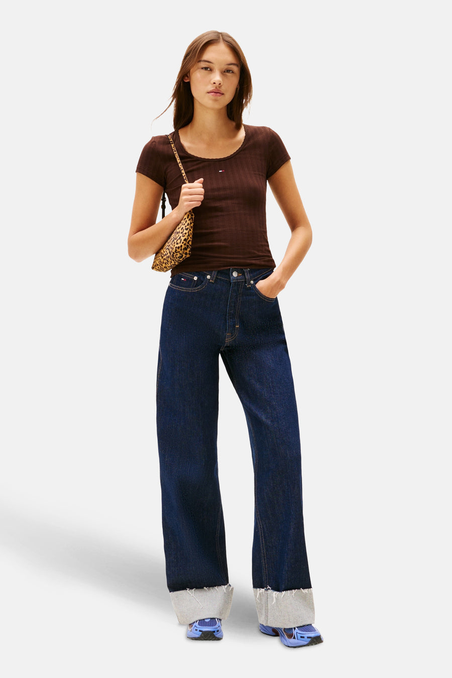 T-shirt à manches courtes - brun - TOMMY JEANS