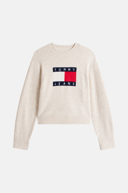 Pull col O Écru - TOMMY JEANS
