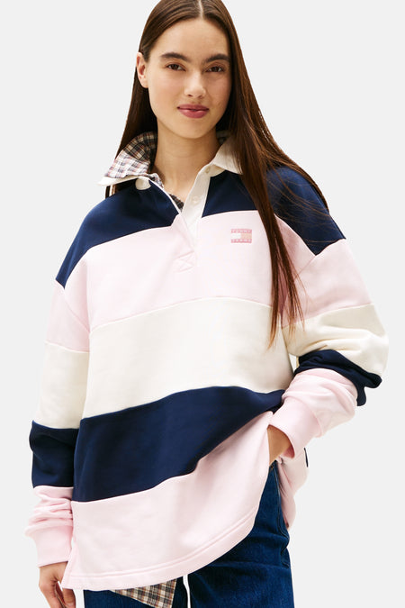 Polo's (lange mouwen) roze - TOMMY JEANS
