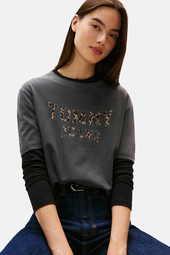 T-shirt à manches courtes - Gris - TOMMY JEANS