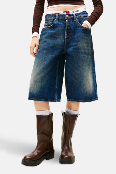 Short - dark blue denim