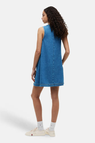 Kleedje met korte mouwen - mid blue denim