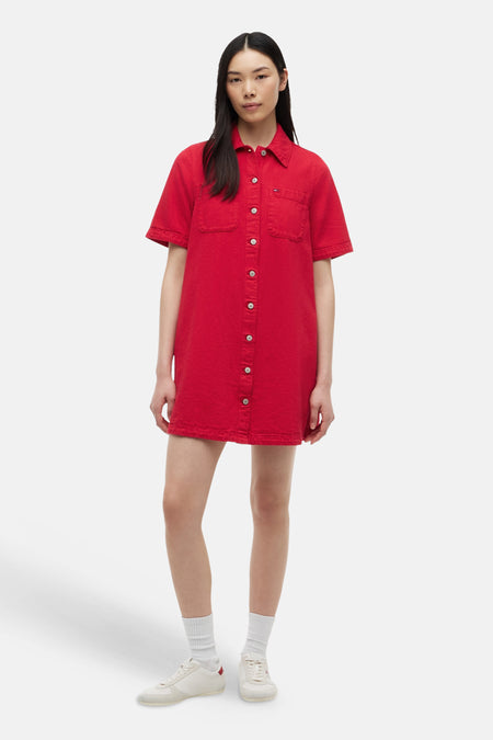 Kleedje met korte mouwen - rood