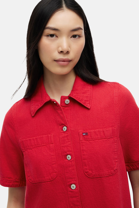 Kleedje met korte mouwen - rood