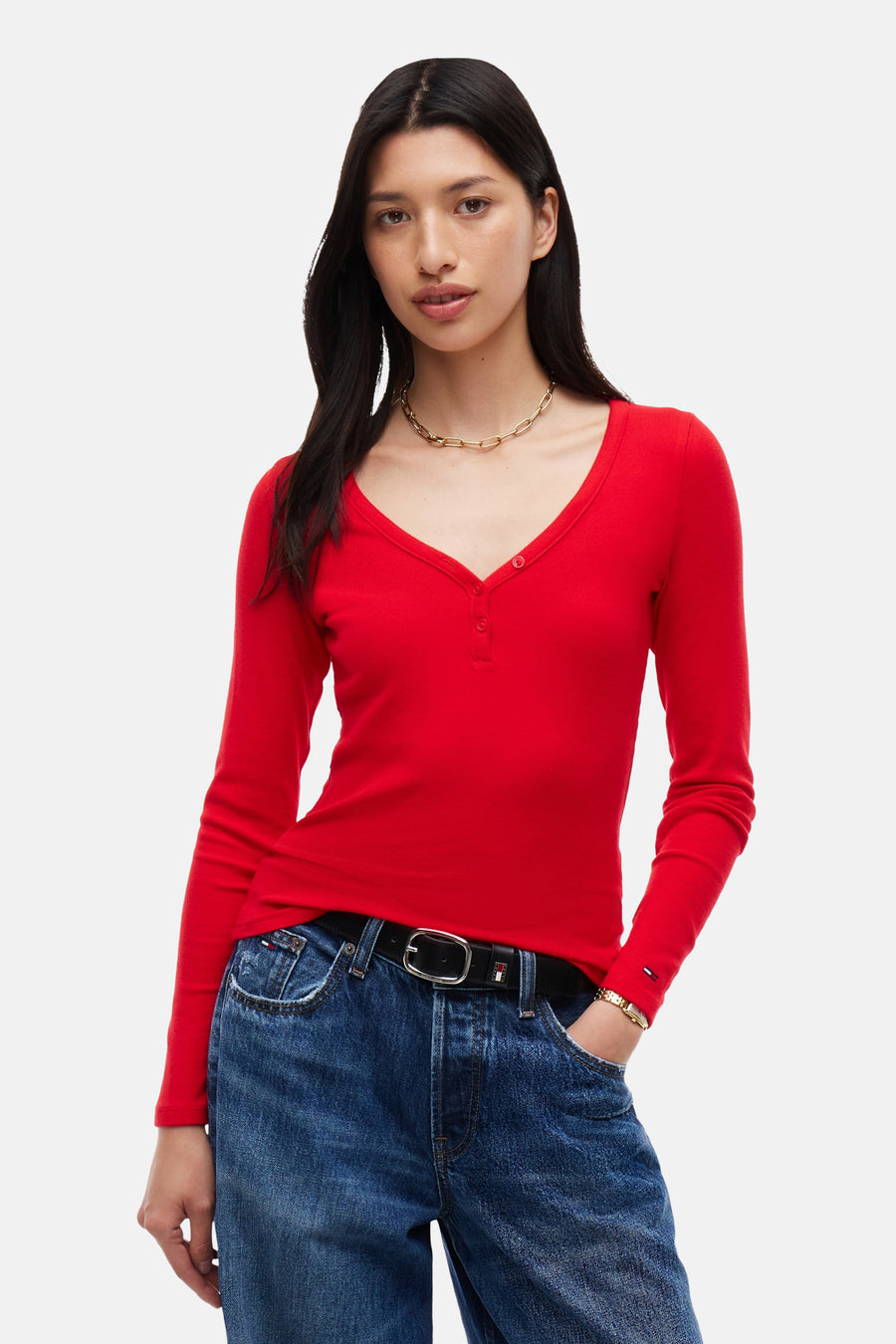 Top (lange mouwen) rood - TOMMY JEANS