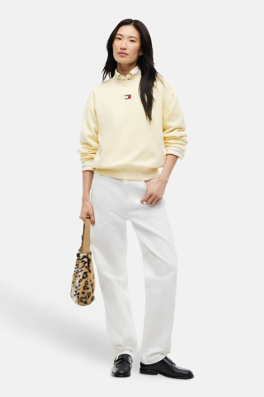 Sweat col O jaune - TOMMY JEANS