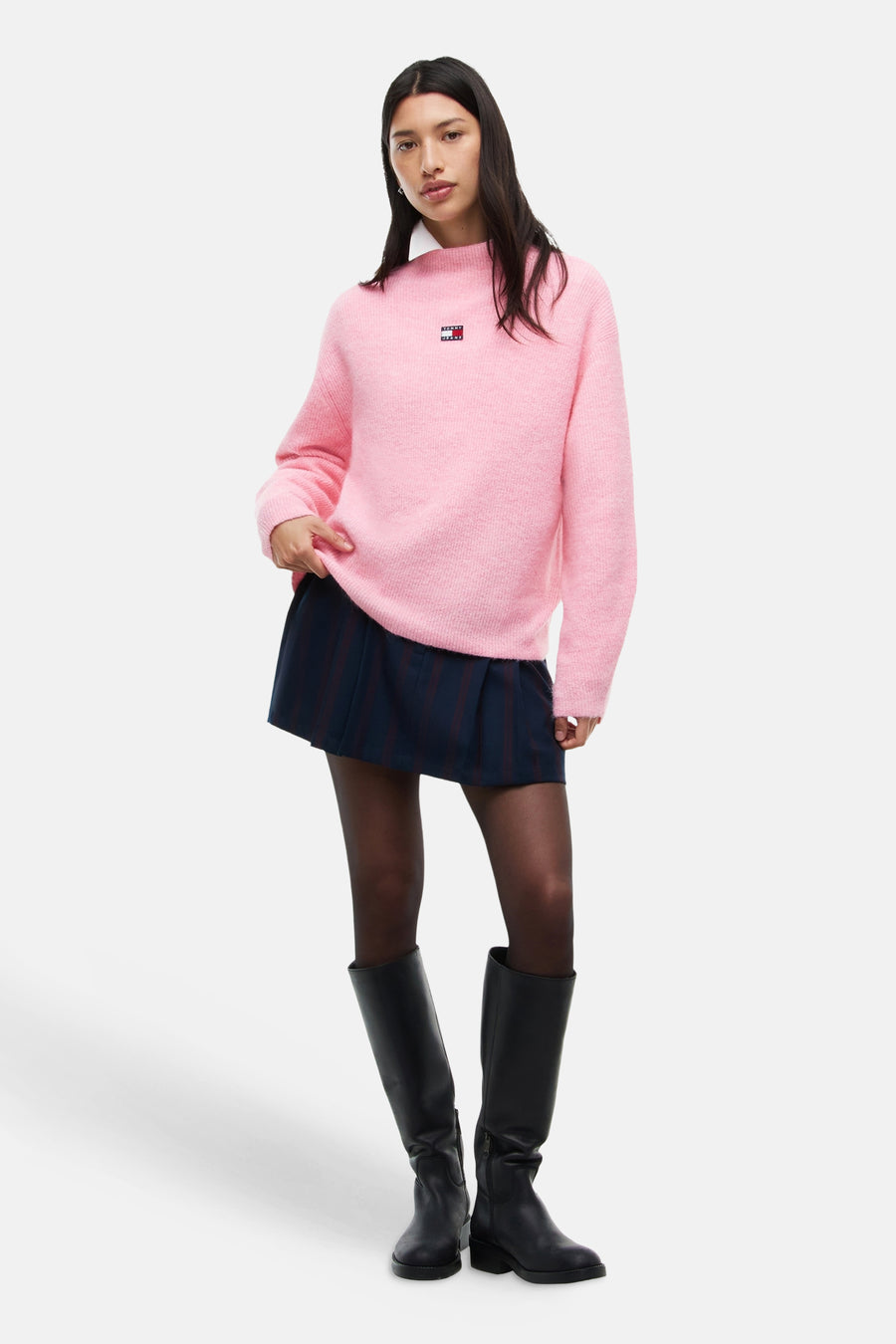 Trui met ronde hals roze - TOMMY JEANS