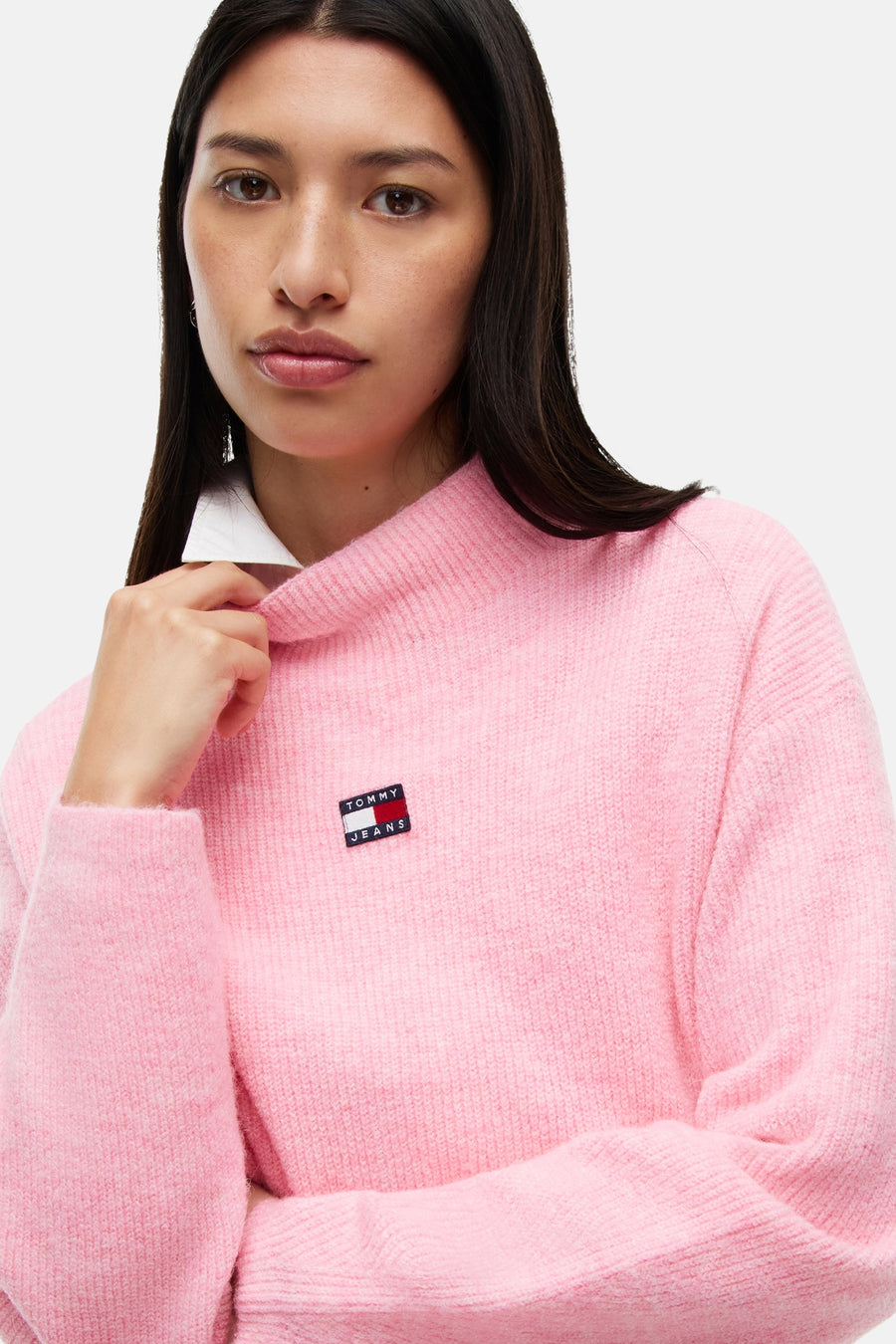 Trui met ronde hals roze - TOMMY JEANS