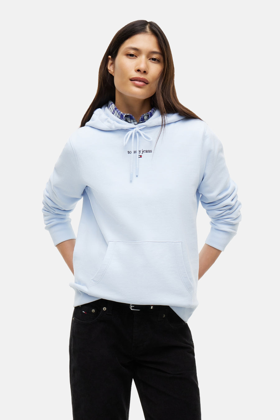 Sweater met kap - blauw