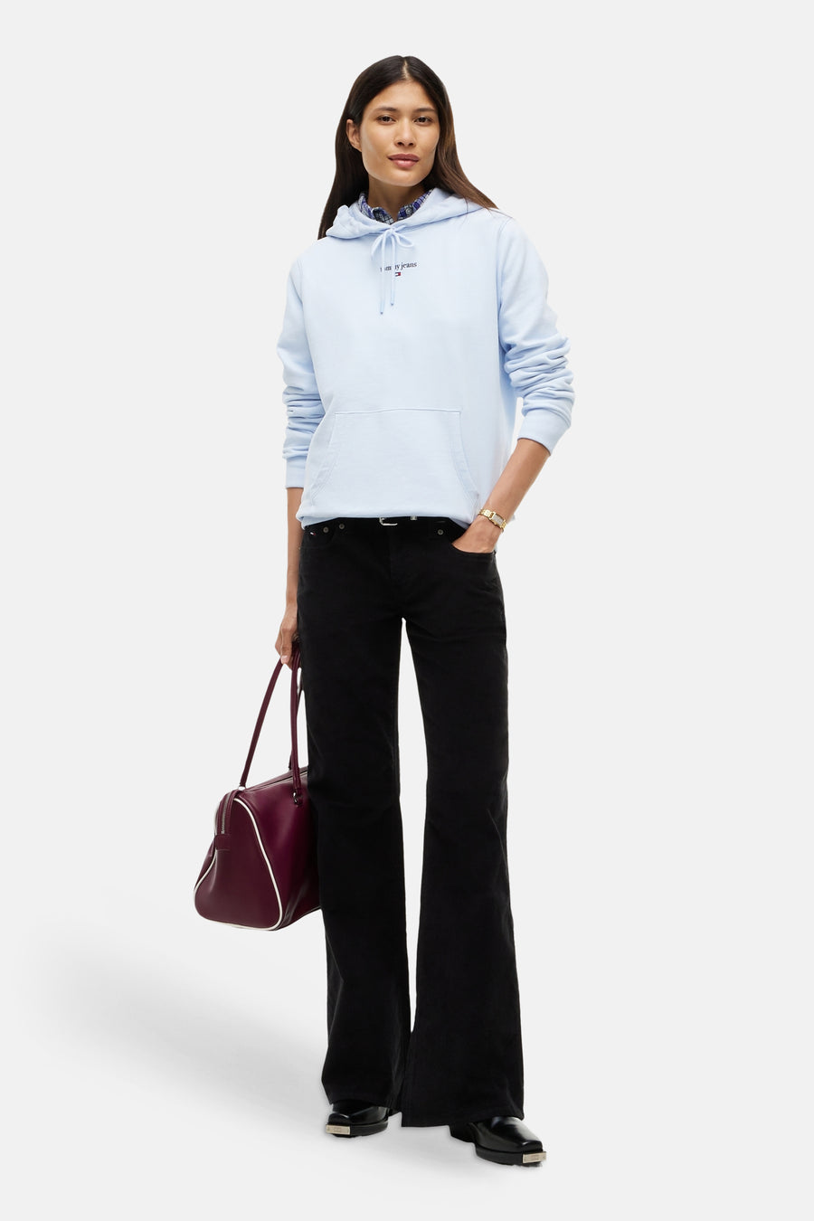 Sweater met kap - blauw