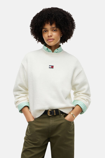 Trui met ronde hals wit - TOMMY JEANS