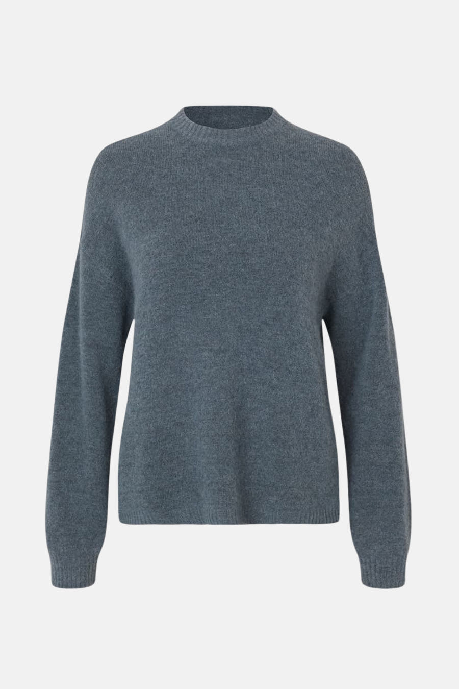 T-shirt bleu avec col rond d'ENVII, texture douce et manches longues.