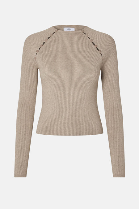 Trui met ronde hals beige - ENVII