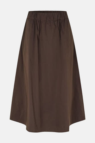 Jupe brune d'ENVII avec une ceinture élastique et une coupe décontractée.