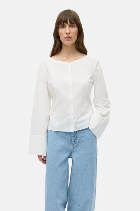 Chemise à manches longues - blanc