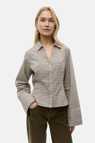 Hemd met lange mouwen - beige