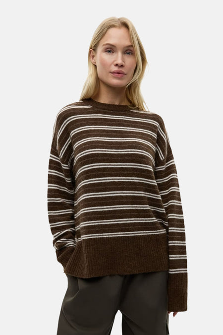 Pull col O - brun