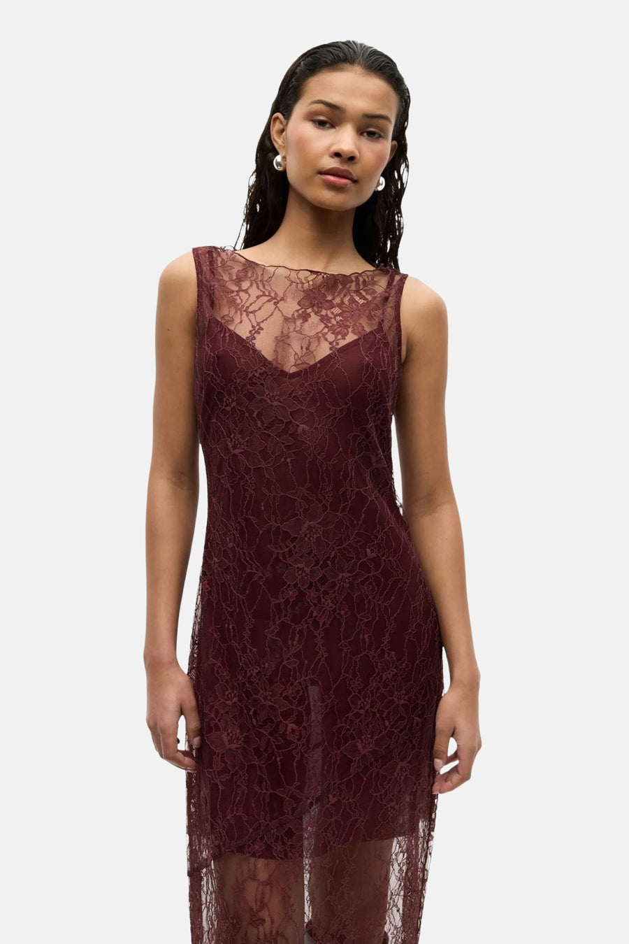 Robe sans manches - Bordeaux