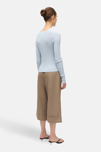 Pull à col rond - bleu