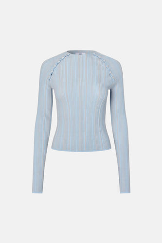 Pull à col rond - bleu