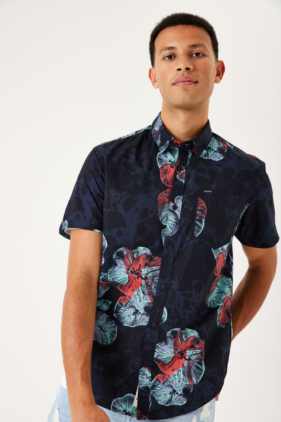 Chemise (manches courtes) bleu - GARCIA - GARCIA