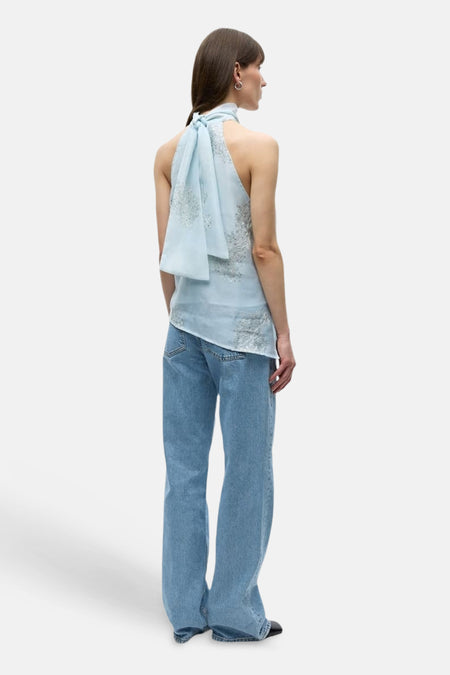 Blouse zonder mouwen - blauw