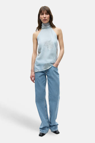 Blouse zonder mouwen - blauw