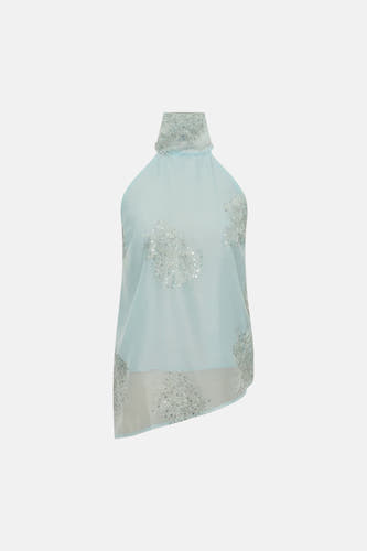 Blouse zonder mouwen - blauw