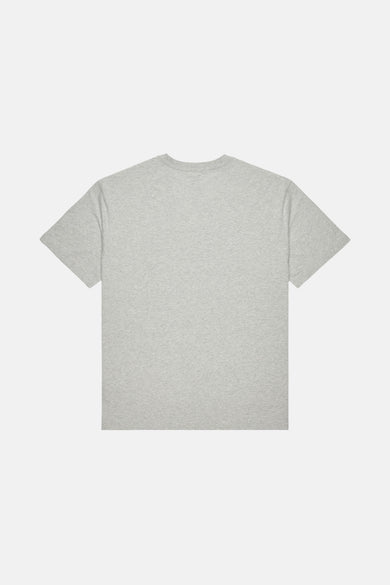 T-shirt gris à manches courtes de DC SHOES, motif uni, vu de l'arrière.