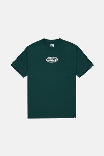 T-shirt vert avec manches courtes de DC SHOES, avec une impression graphique sur la poitrine.