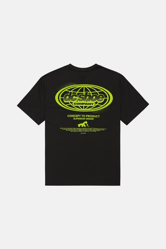 Zwart T-shirt met korte mouwen van DC SHOES, met grafische print op de rug.