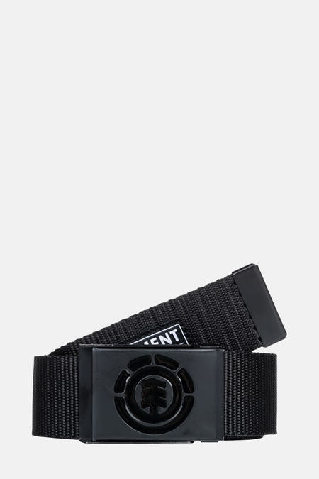 Ceinture noire d'ELEMENT avec une boucle distinctive logo logo.