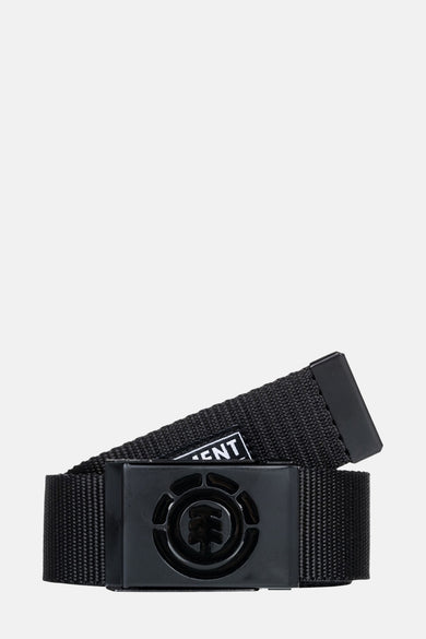 Ceinture noire d'ELEMENT avec une boucle distinctive logo logo.